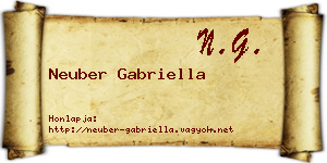Neuber Gabriella névjegykártya